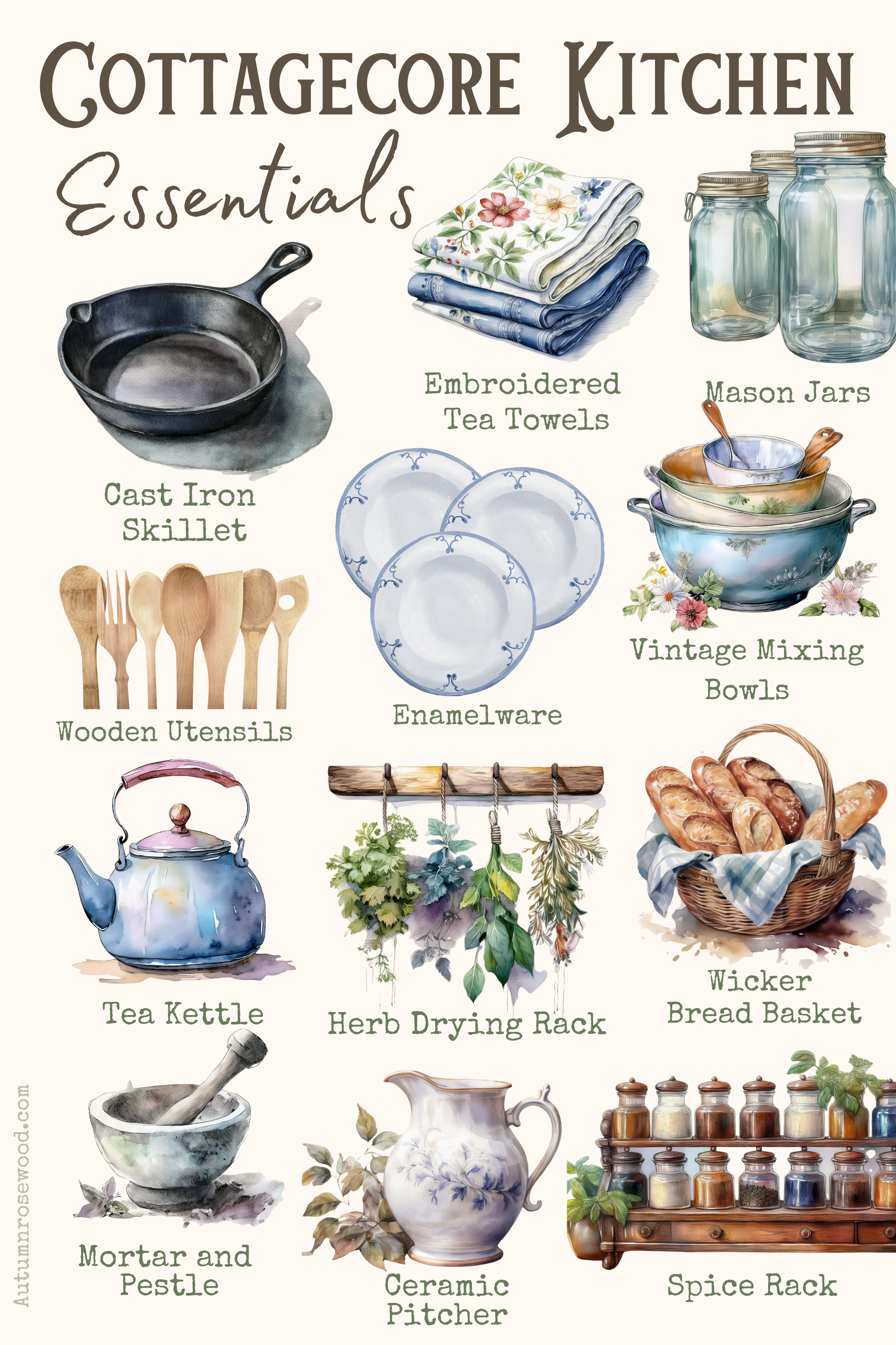 Creating a Cozy Cottagecore Kitchen: Essential Items for Rustic Charm