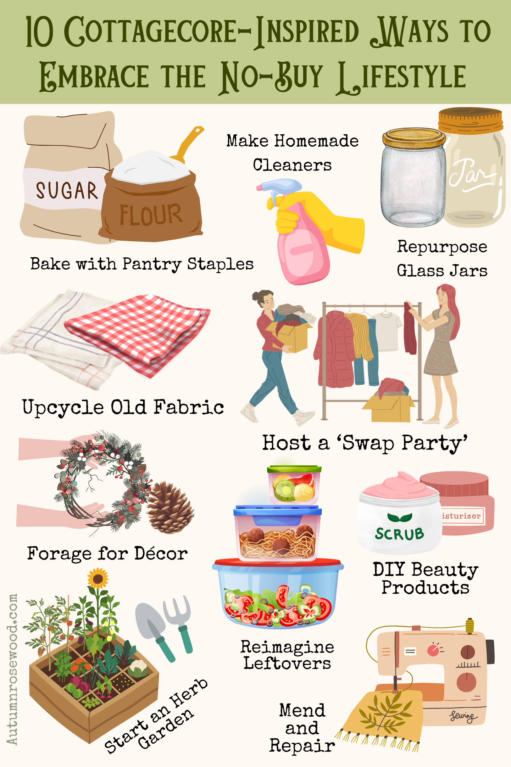 10 Cottagecore-Inspired Ways to Embrace the No-Buy Lifestyle