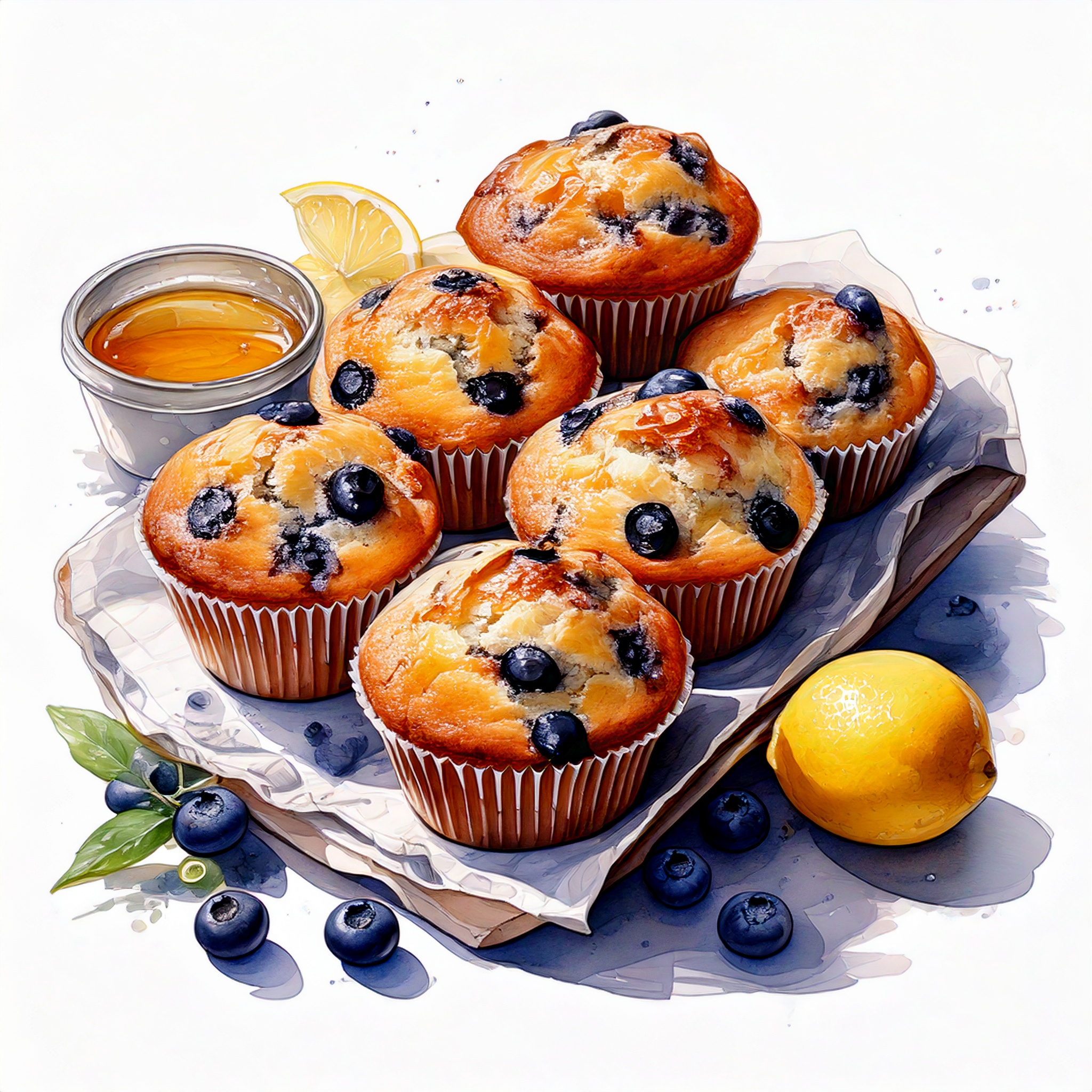 Lemon Blueberry Muffins from the Cottage Kitchen