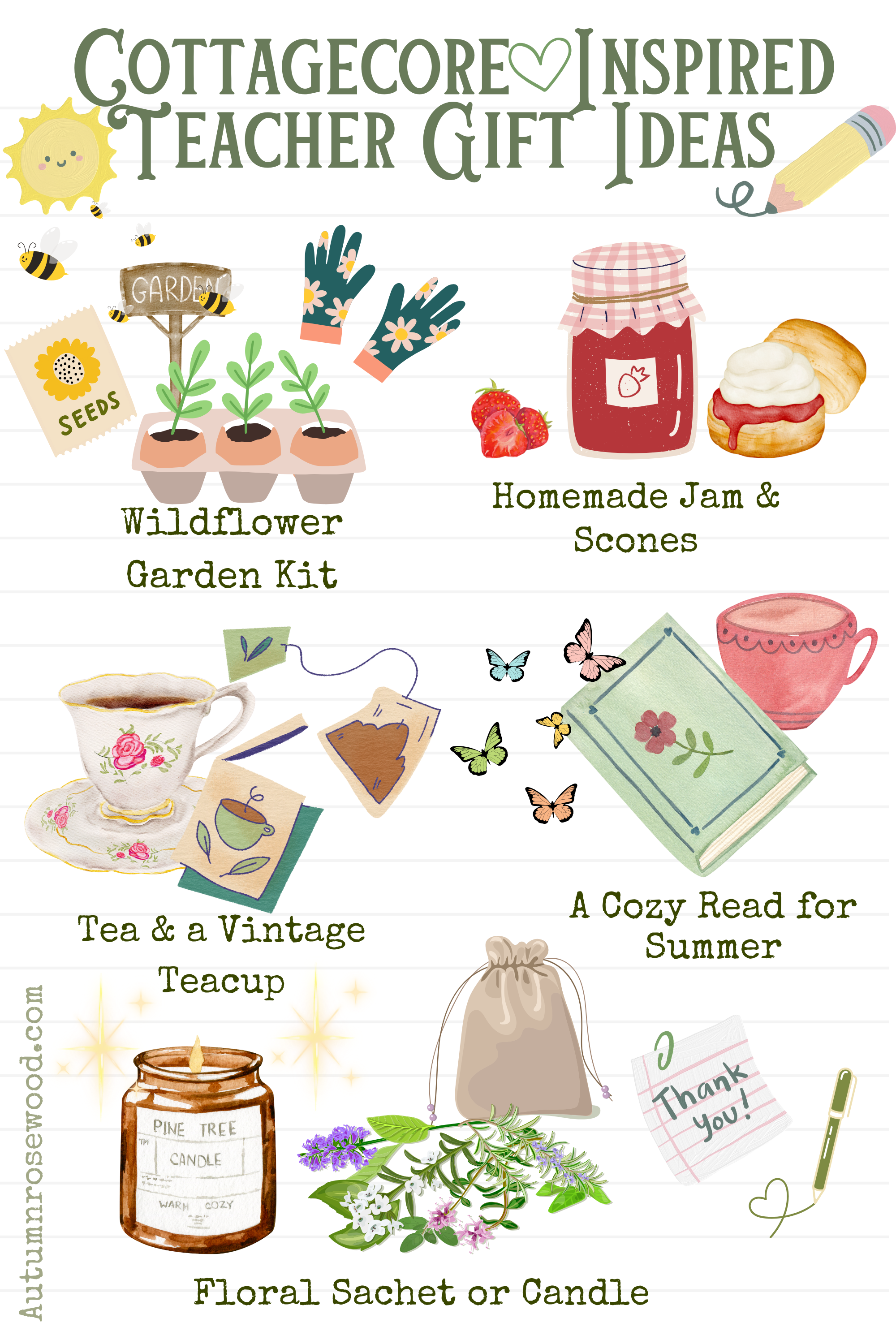 Thoughtful End-of-Year Teacher Gifts with a Cottagecore Touch