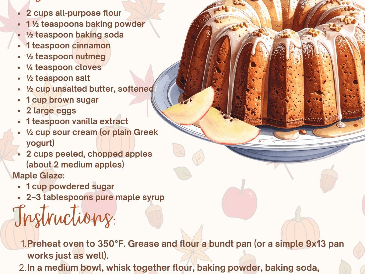 Spiced Apple Cake with Maple&nbsp;Glaze