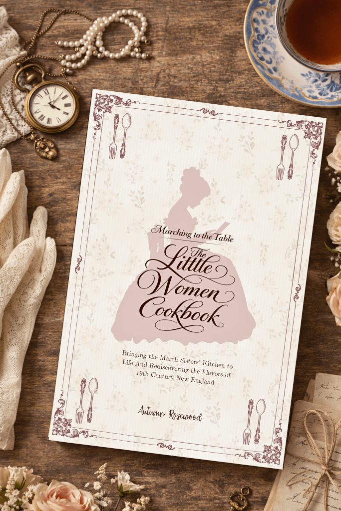 little women book on a table with a watch and vintage gloves