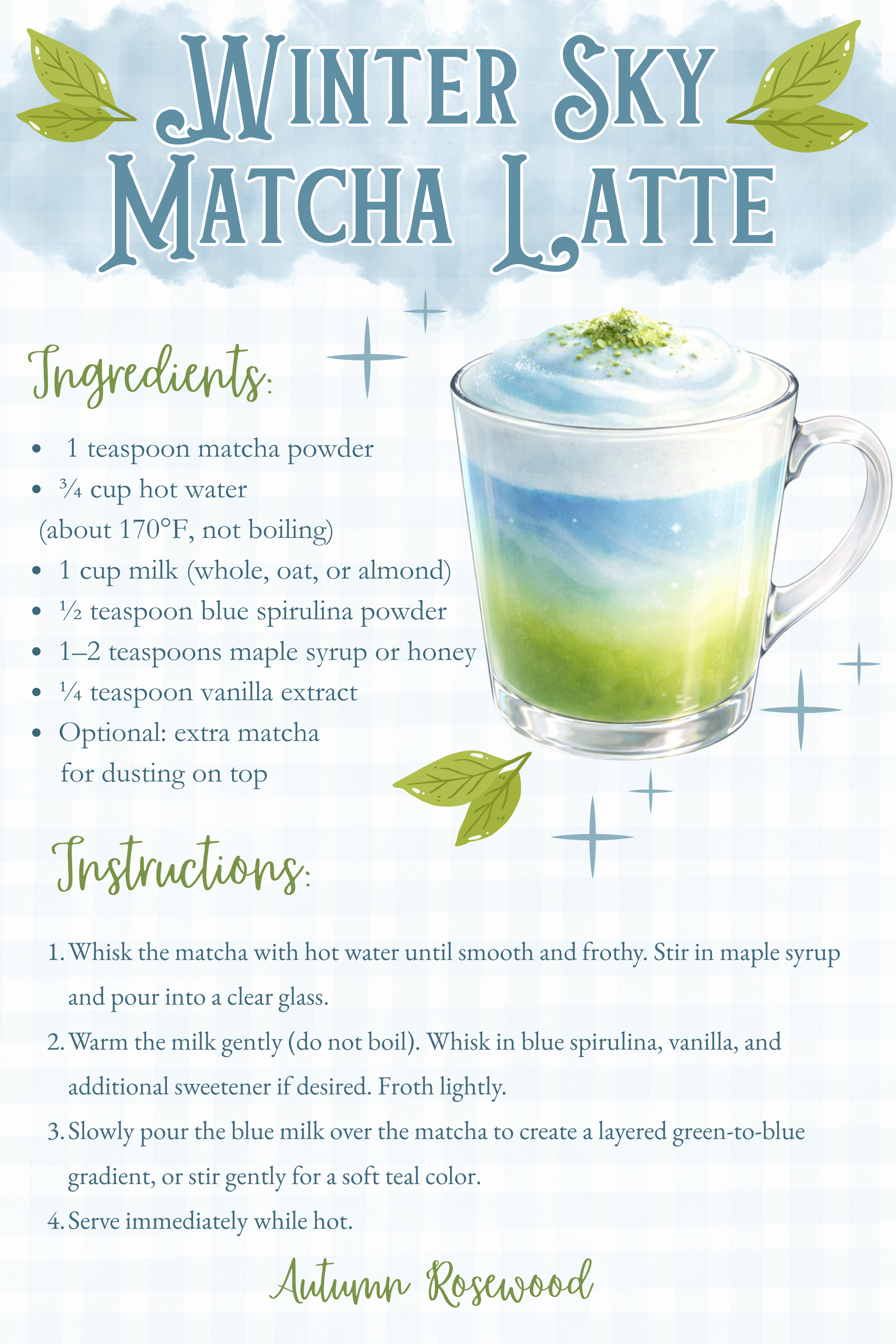 Winter Sky Matcha Latte
