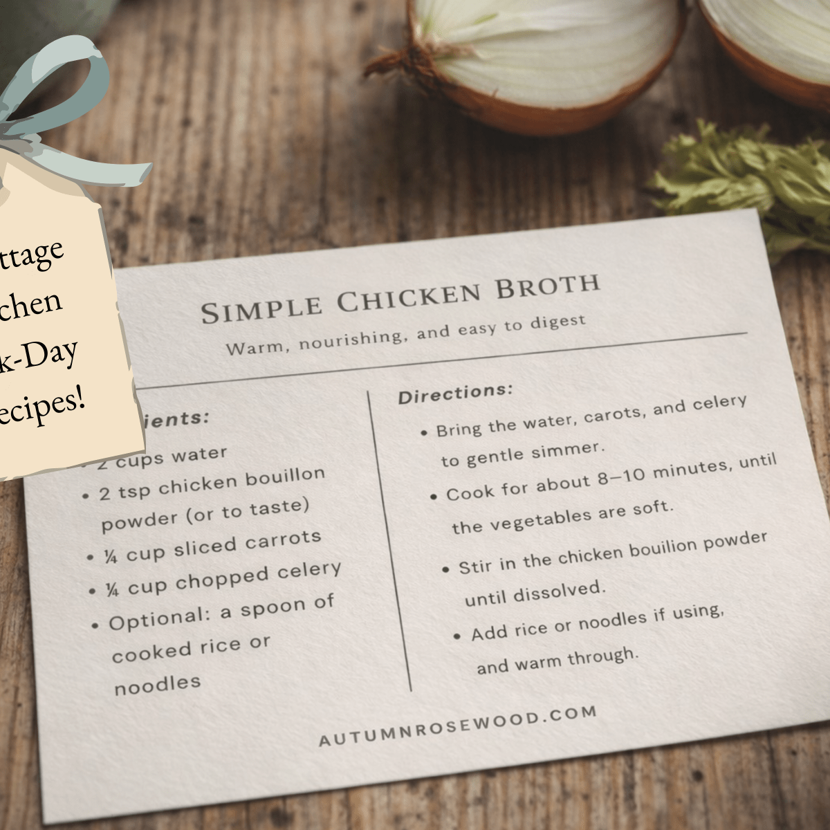 The Cottage Kitchen Sick-Day&nbsp;Recipes