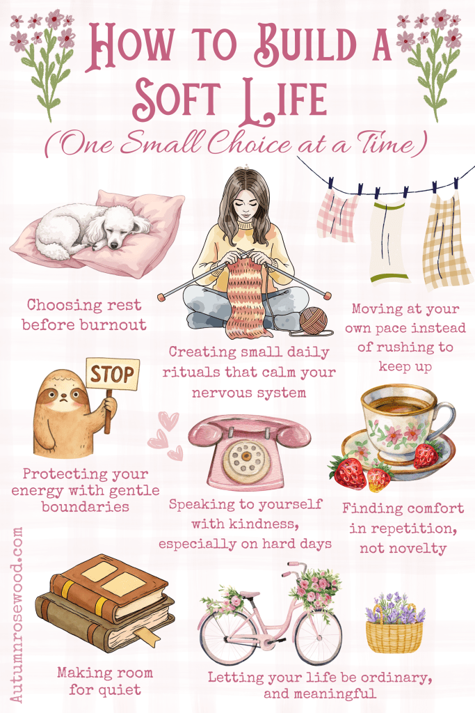how to build a soft life graphic