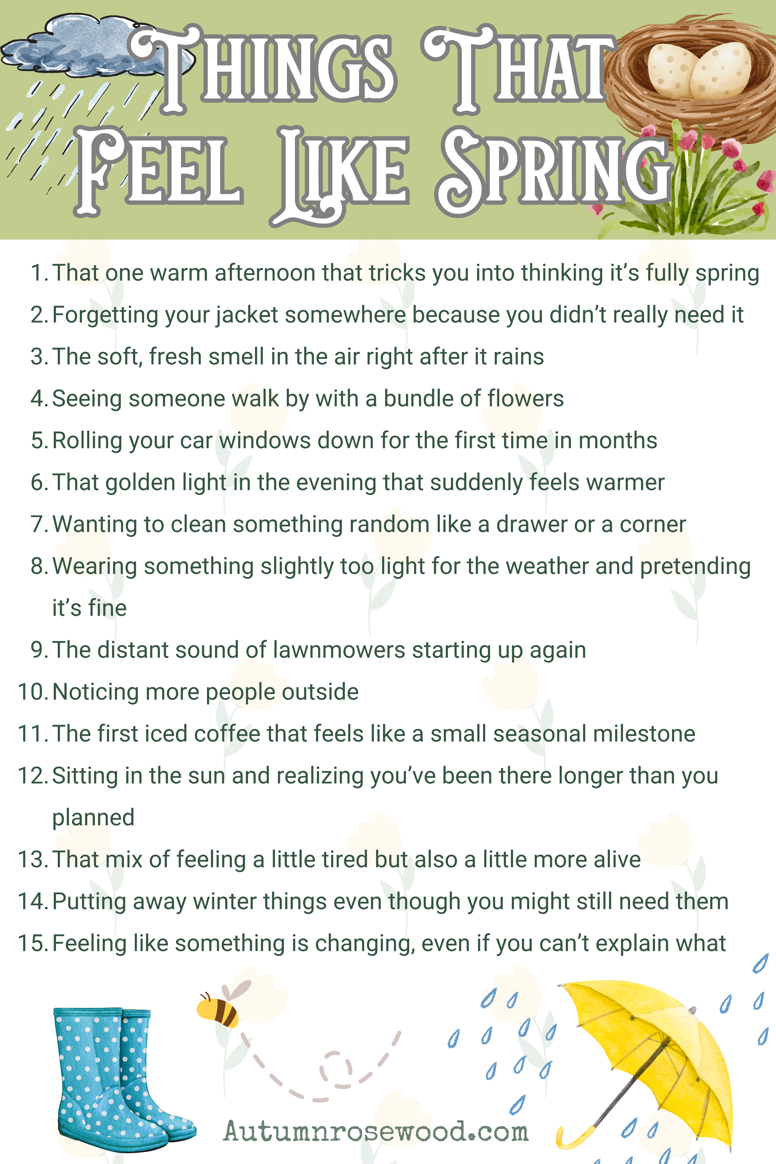 Things That Feel Like Spring (That No One Talks About)