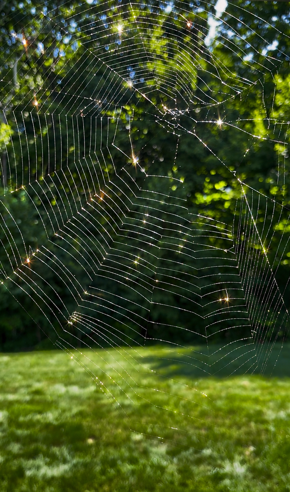 a spiderweb on the front door
