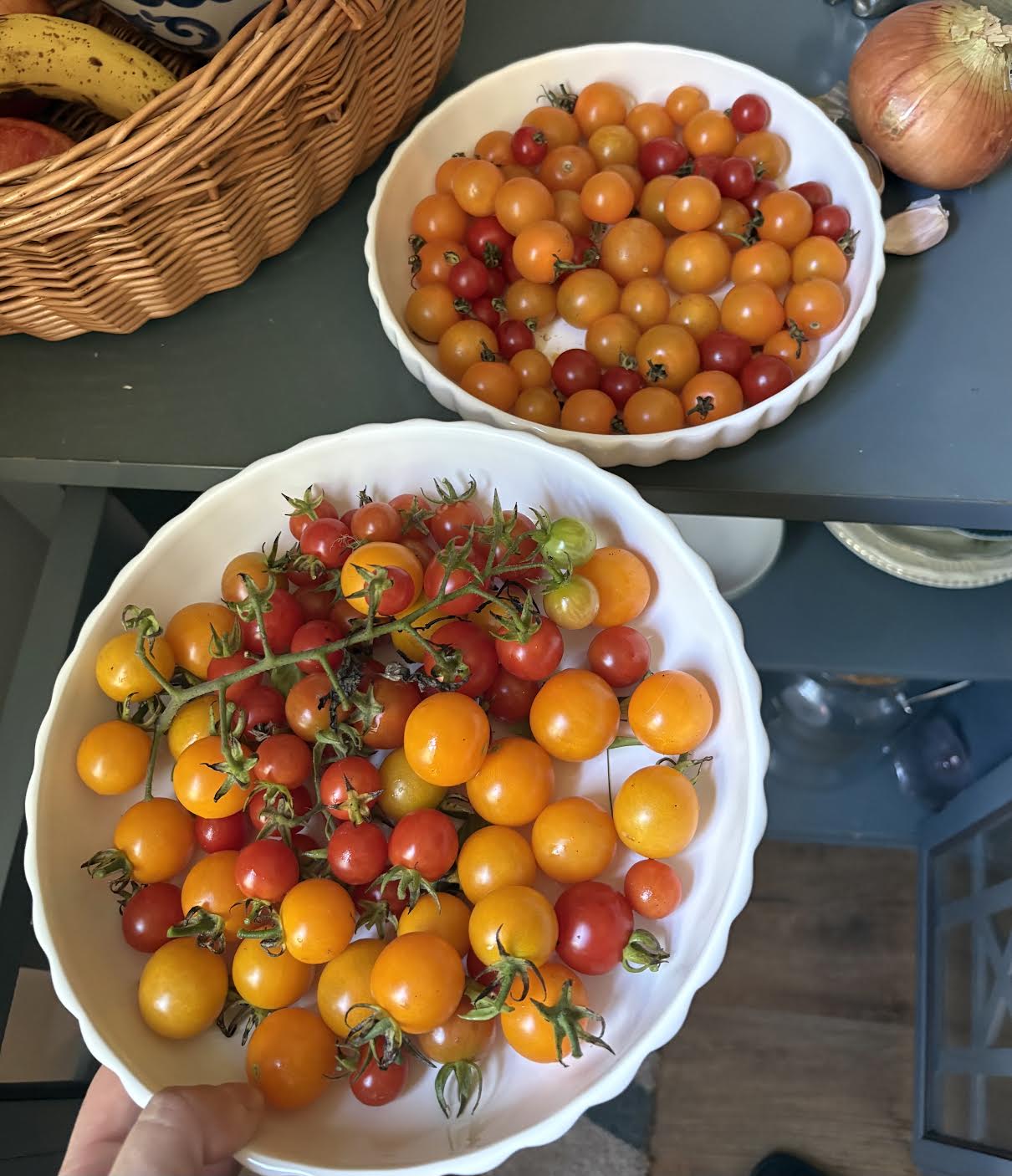 cherry tomatoes in a bowl