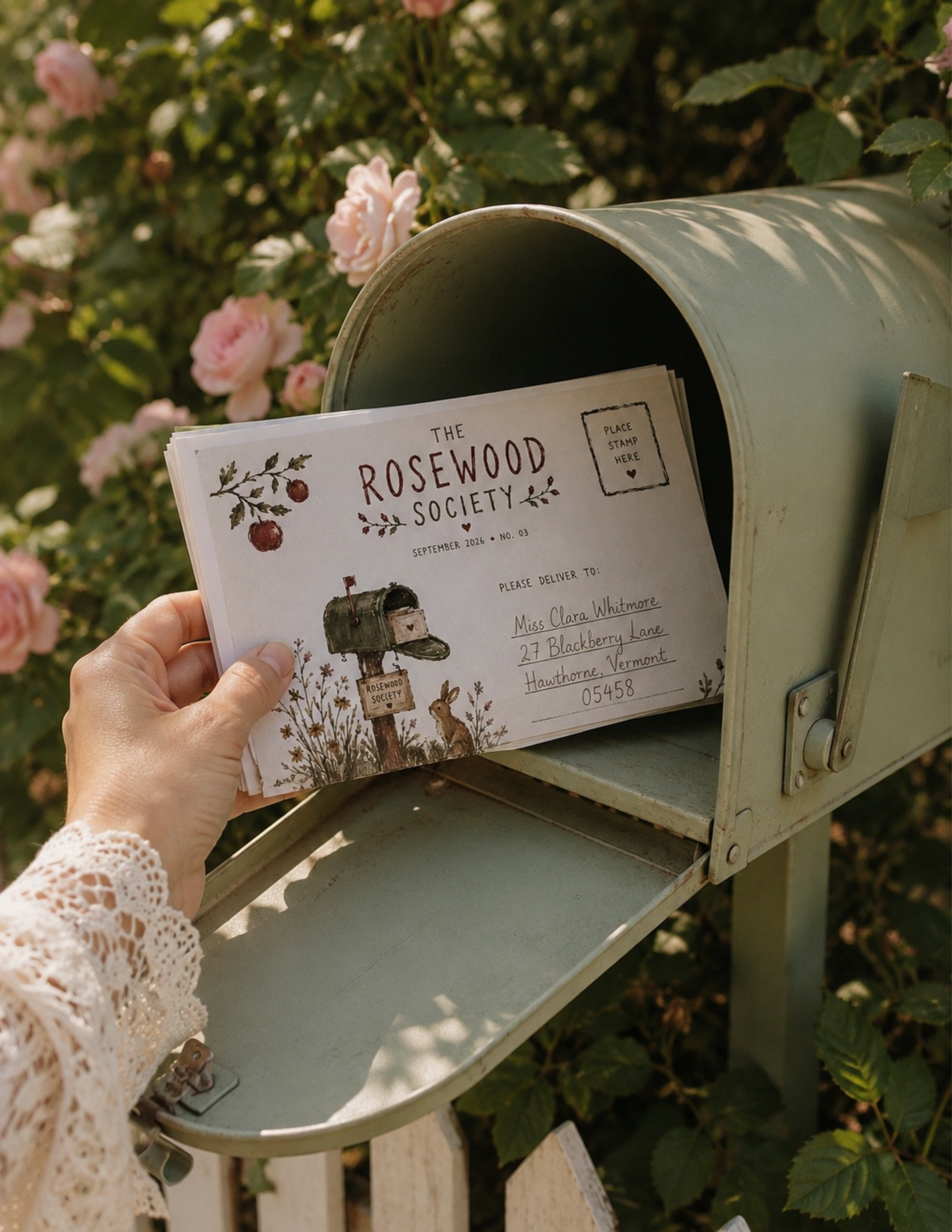 rosewood society in the mailbox
